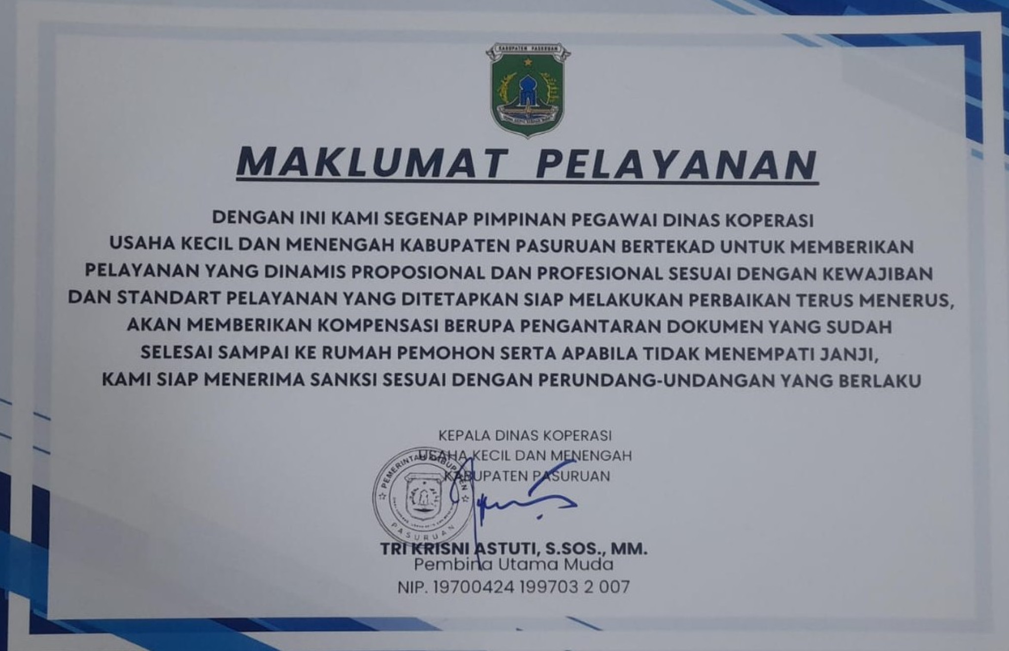 MAKLUMAT PELAYANAN